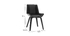 Chaise design noir et bois foncé MELKIOR