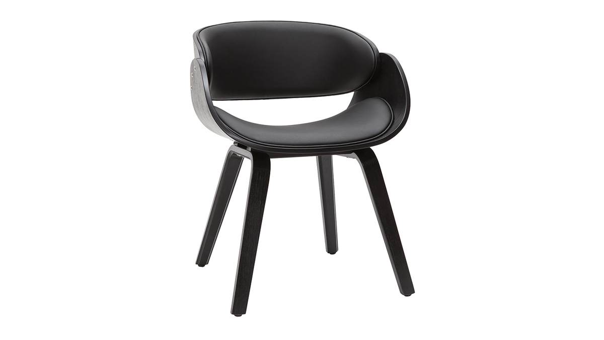 Chaise design noire BENT