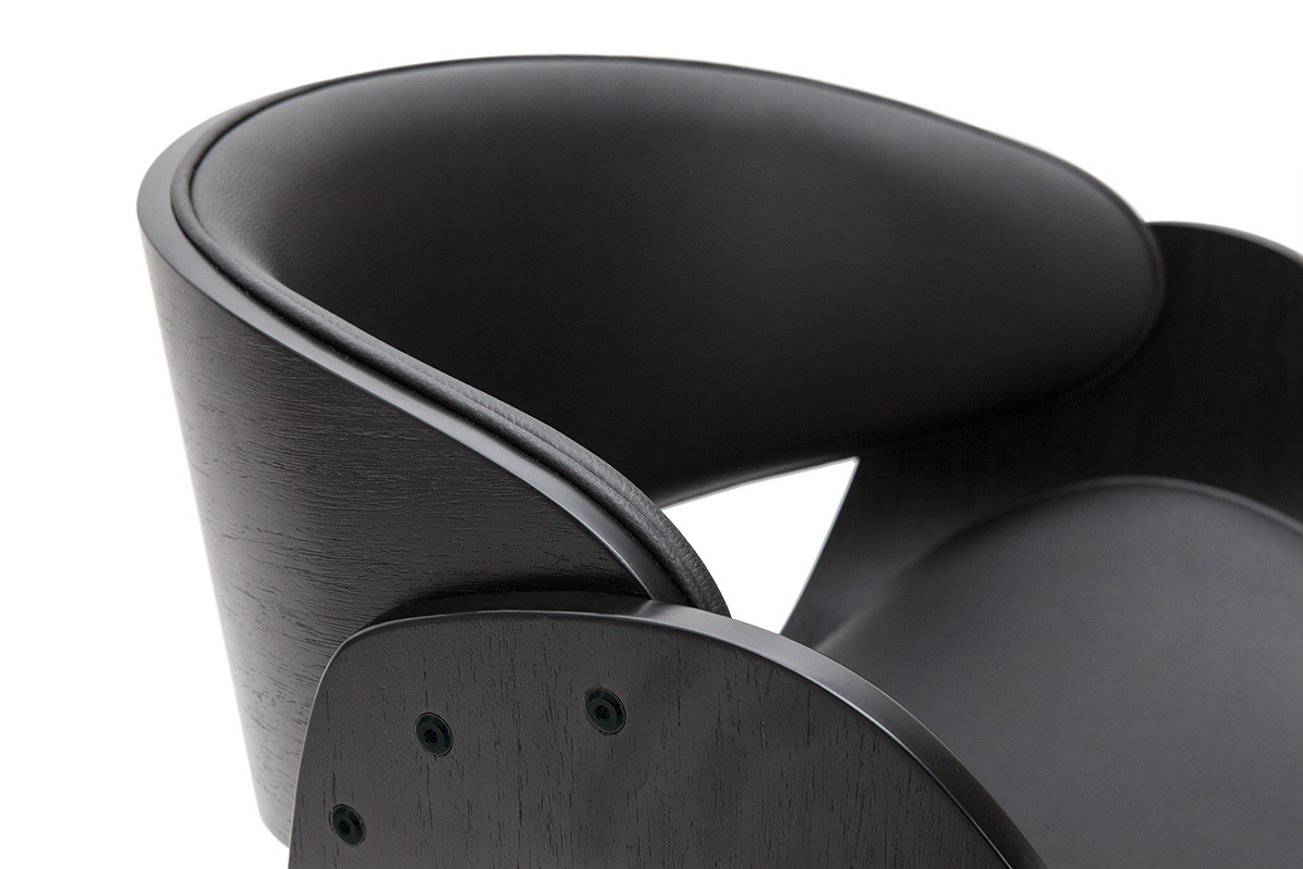 Chaise design noire BENT