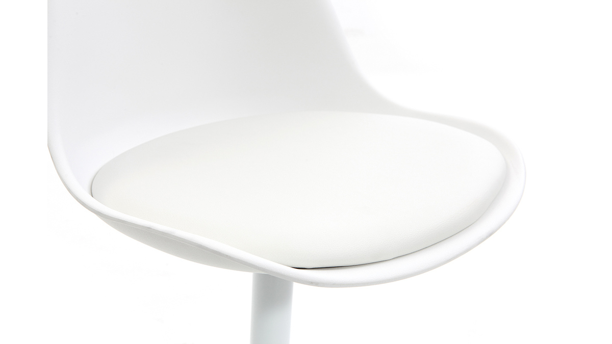 Chaise design pivotant blanc mat STEEVY V2