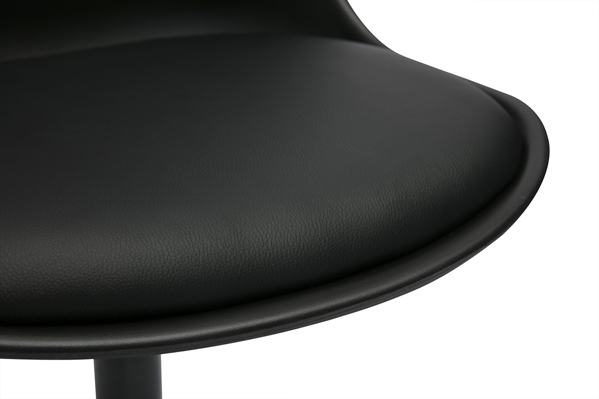 Chaise design pivotant noir mat STEEVY V2