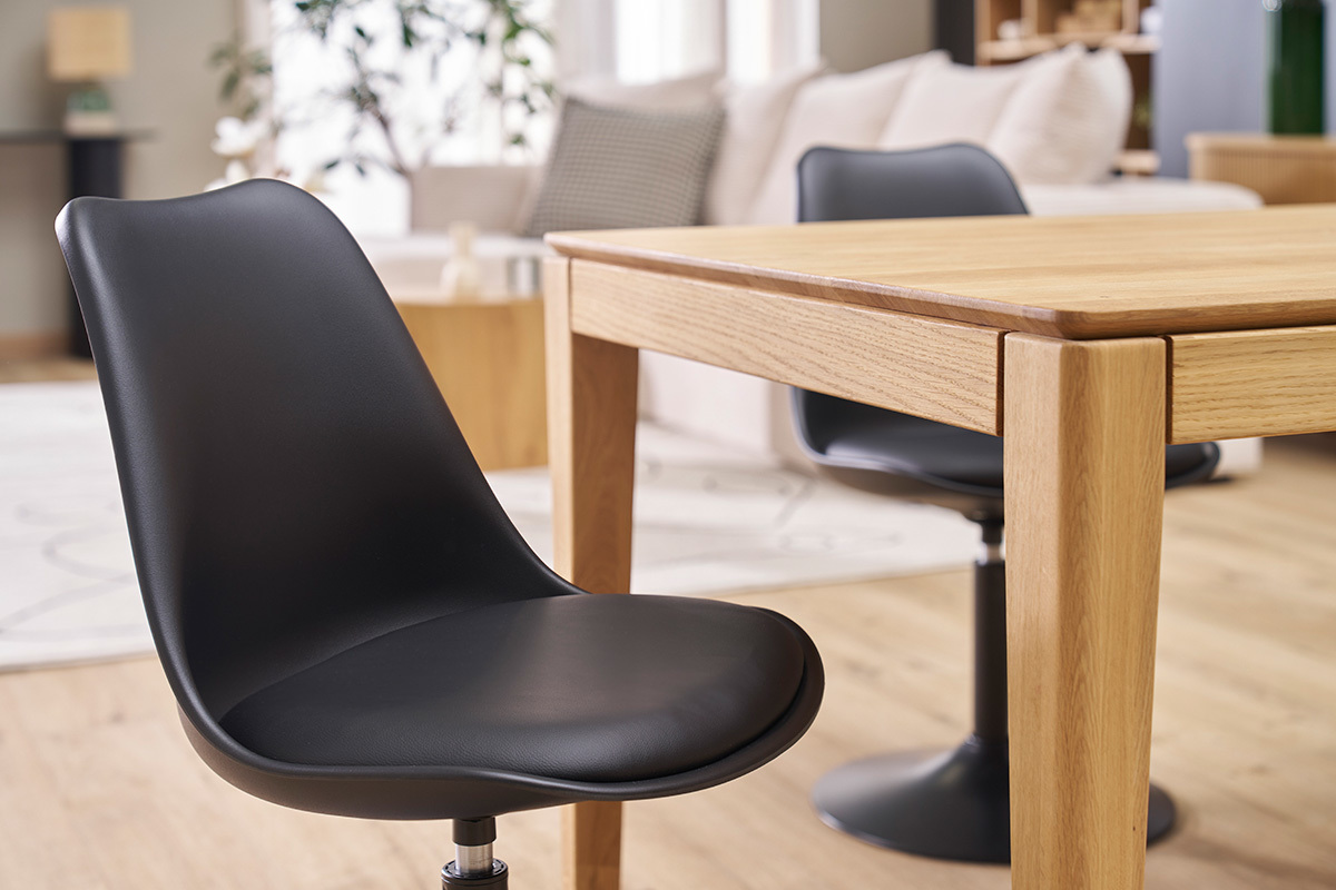 Chaise design pivotant noir mat STEEVY V2