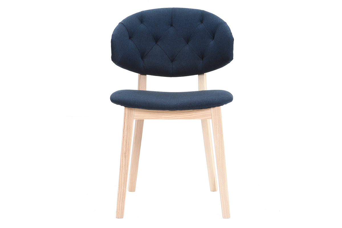 Chaise en tissu bleu fonc� SOFFY