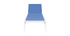 Chaise longue ajustable bleue à roulettes CORAIL
