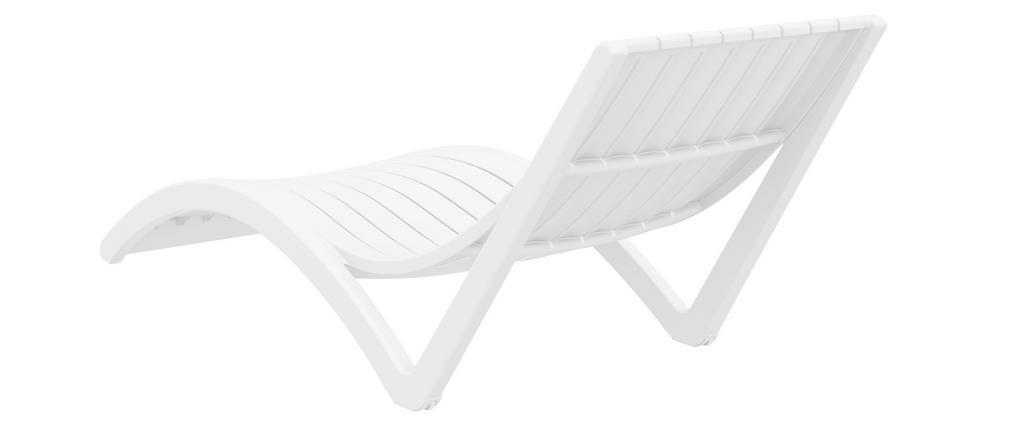 Chaise longue design blanche SLIDO