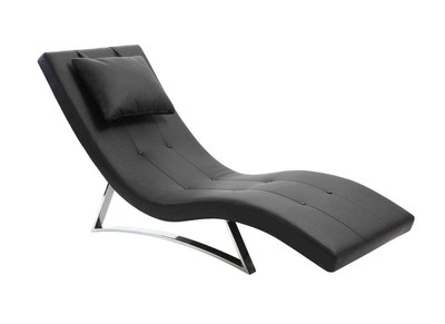 Chaise longue design noir MONACO