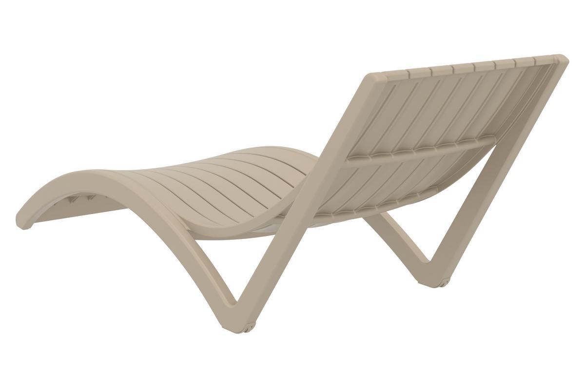 Chaise longue design taupe SLIDO