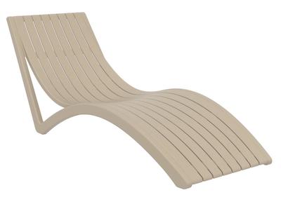 Chaise longue design taupe SLIDO
