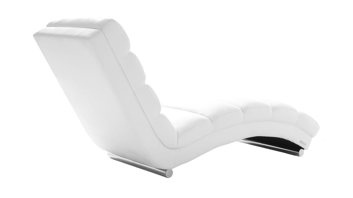Chaise longue / fauteuil design blanc TAYLOR