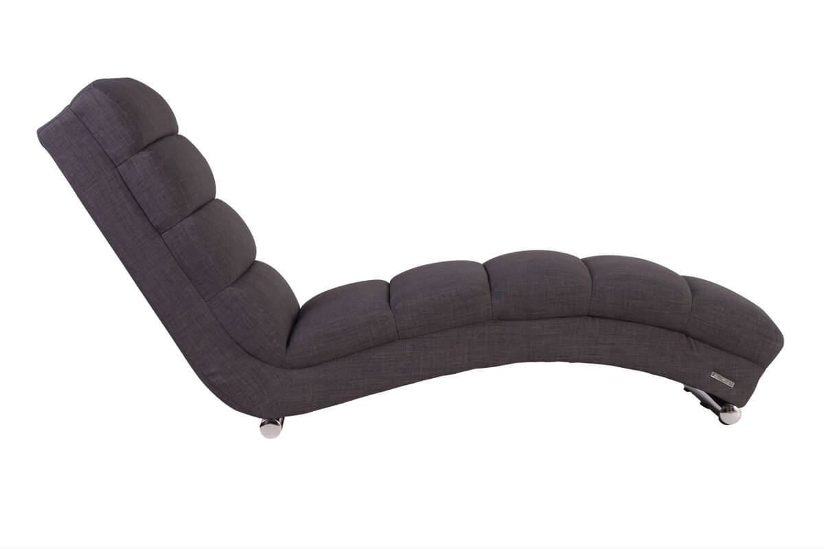 Chaise longue / fauteuil design gris TAYLOR