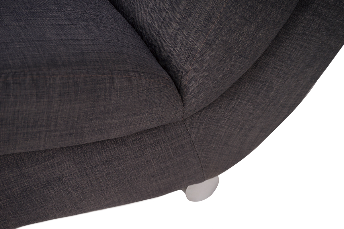 Chaise longue / fauteuil design gris TAYLOR
