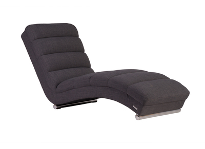 Chaise longue / fauteuil design gris TAYLOR