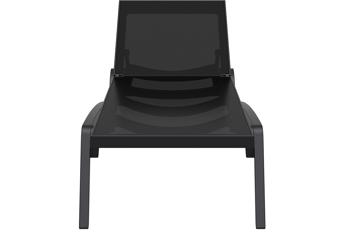 Chaise longue noir et anthracite CORAIL