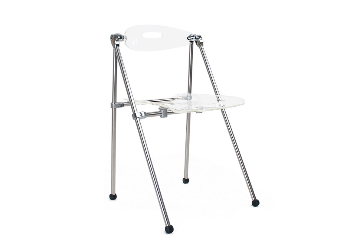 Chaise plexiglas pliante transparent JULIE (lot de 4)