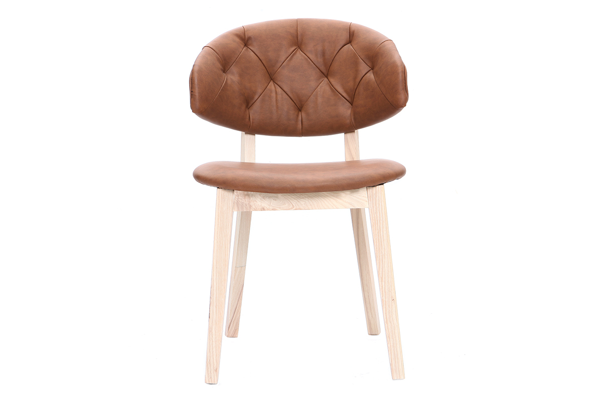 Chaise PU marron SOFFY