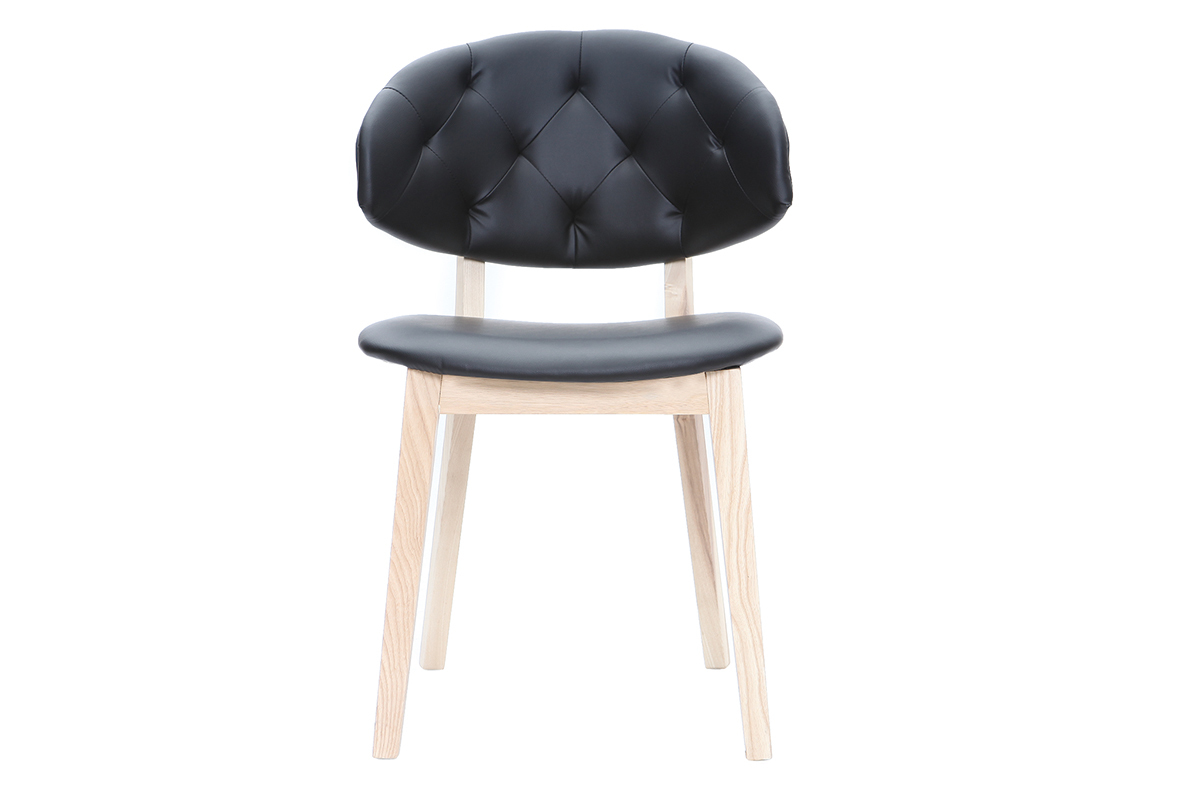 Chaise PU noir SOFFY