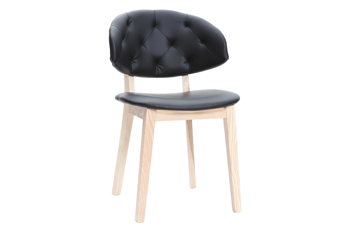 Chaise PU noir SOFFY