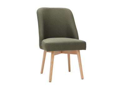 Chaise scandinave en tissu kaki LIV - Miliboo & St&eacute;phane Plaza