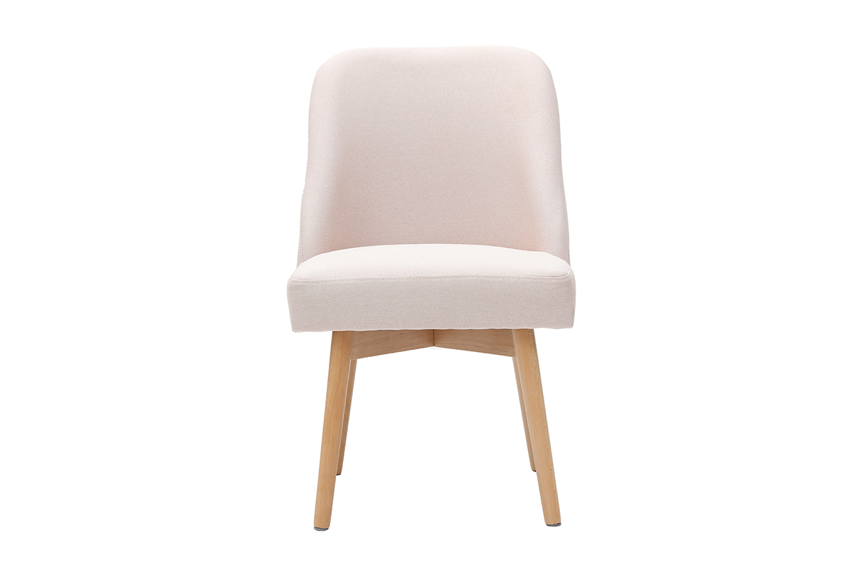 Chaise scandinave en tissu rose LIV