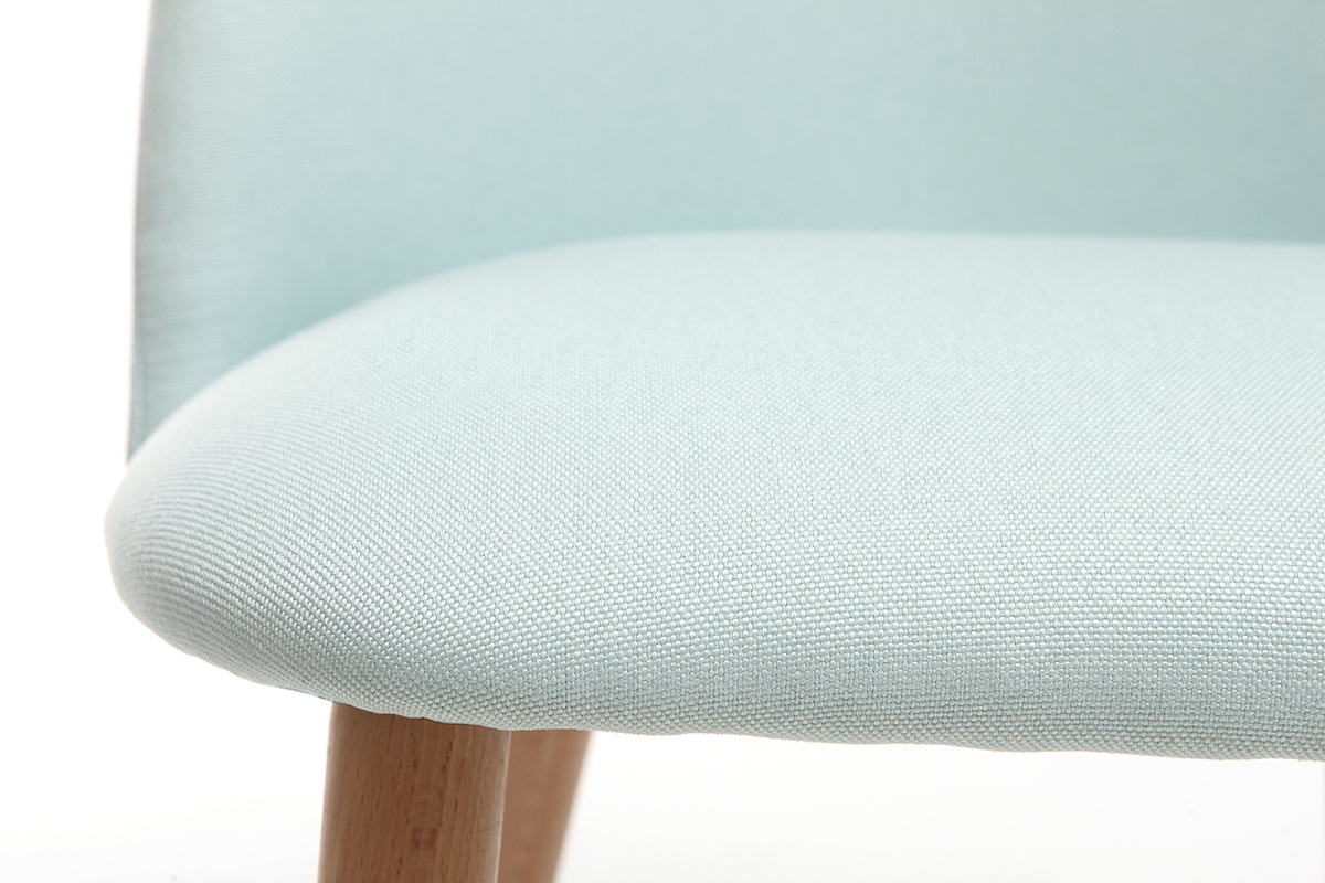Chaise scandinave menthe � l'eau et bois CELESTE