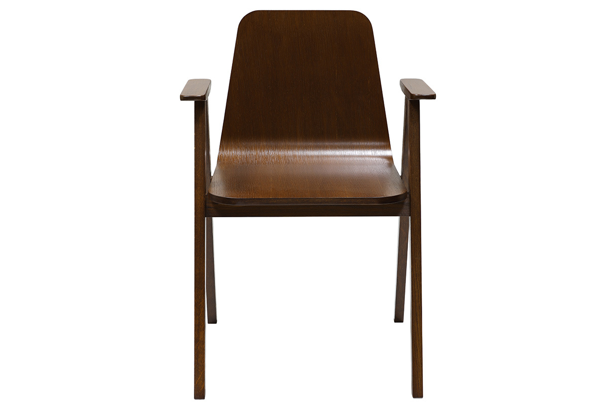 Chaise vintage en bois fonc OLYA