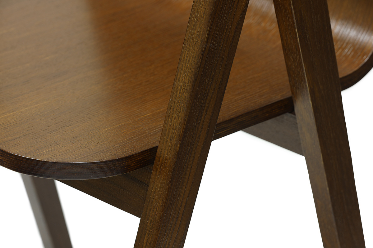 Chaise vintage en bois fonc OLYA