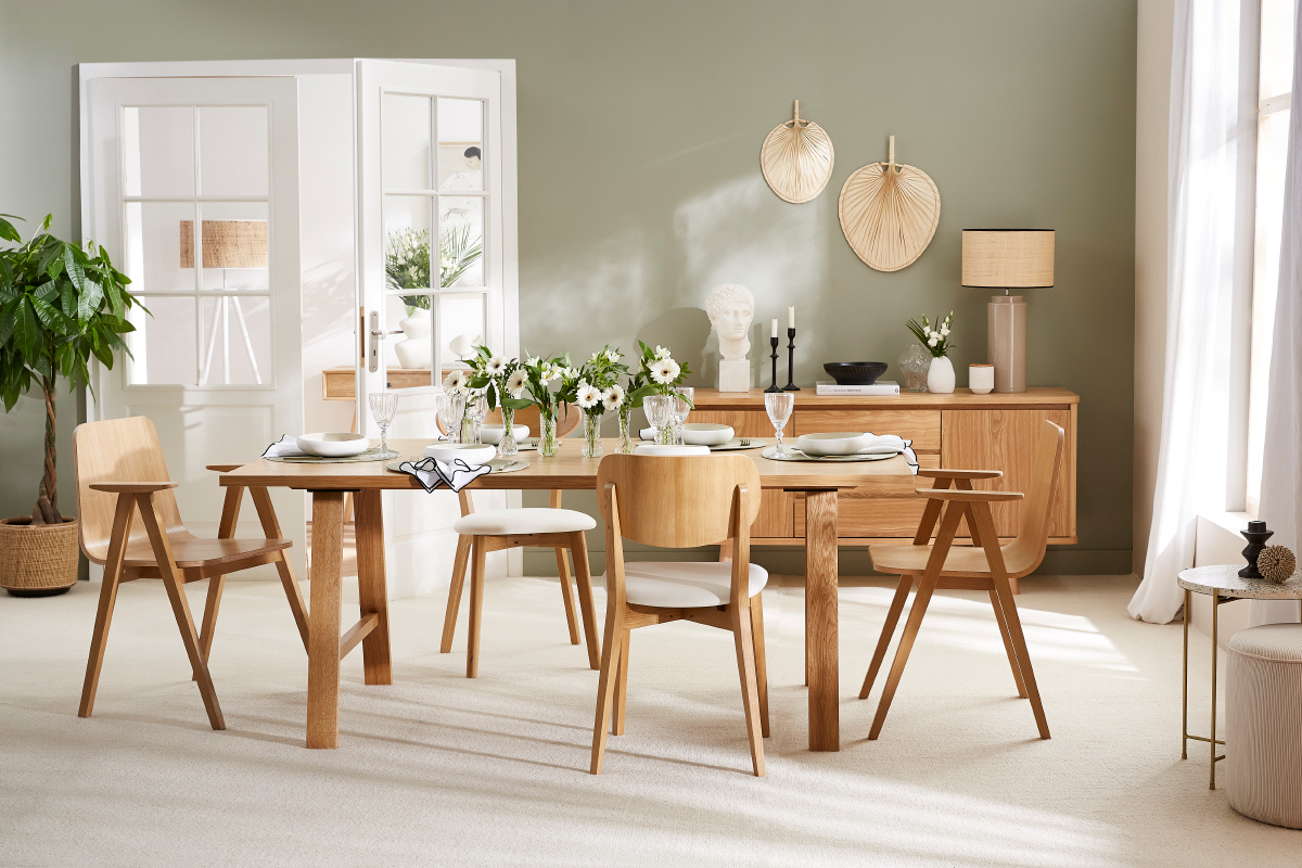 Chaise vintage en bois fonc OLYA
