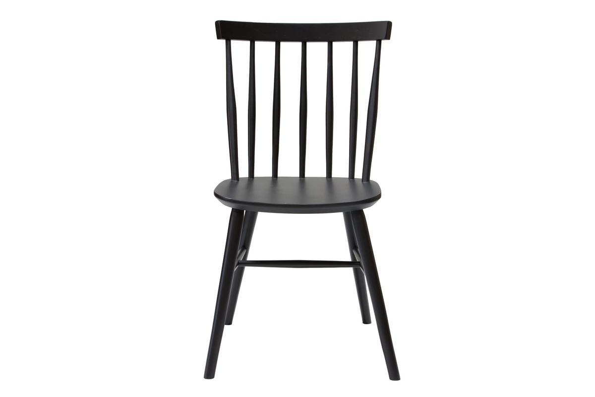 Chaises  barreaux en bois noir (lot de 2) COLBERT