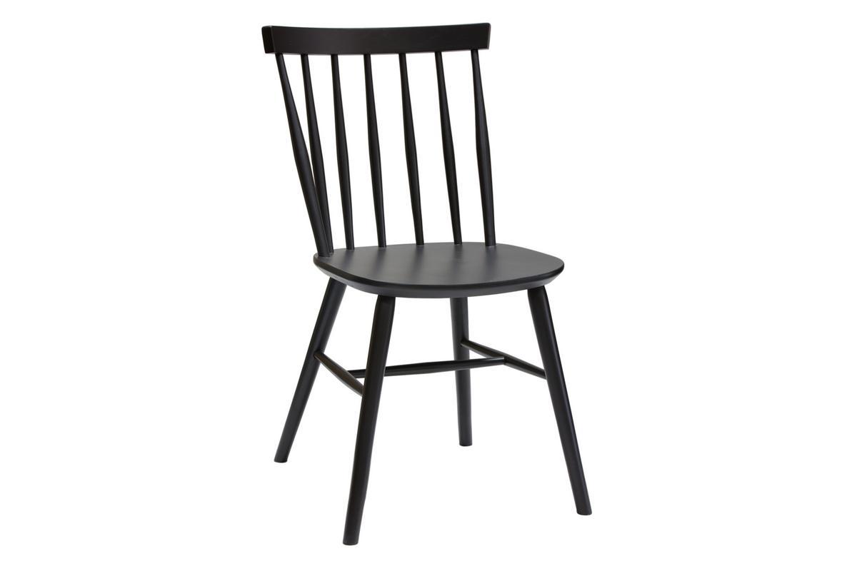 Chaises  barreaux en bois noir (lot de 2) COLBERT