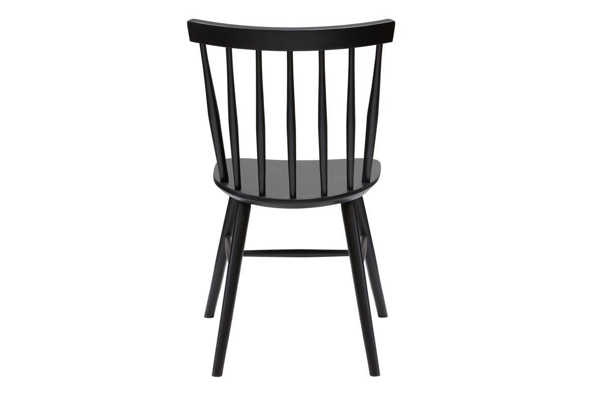 Chaises  barreaux en bois noir (lot de 2) COLBERT