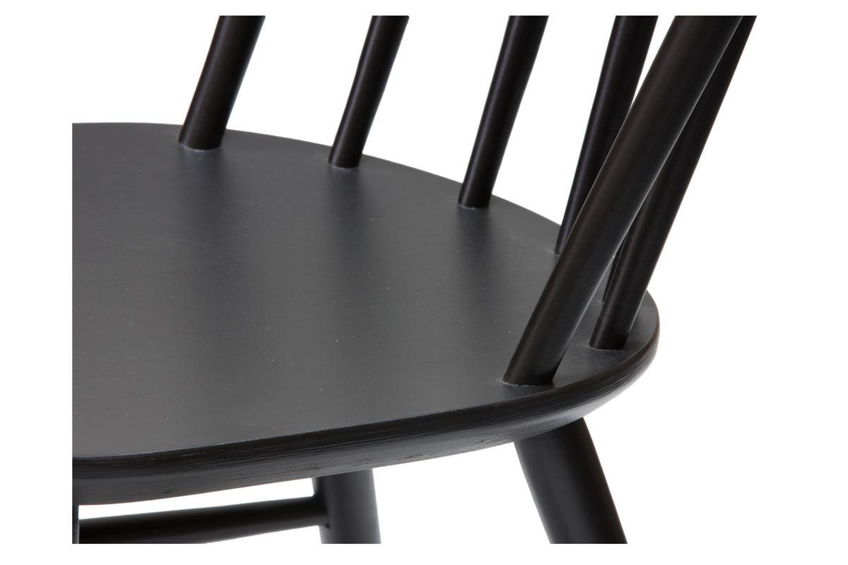 Chaises  barreaux en bois noir (lot de 2) COLBERT
