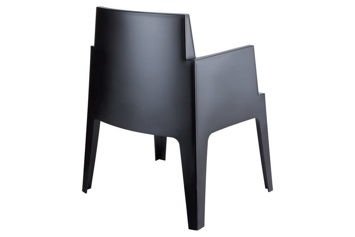 Chaises de jardin design noires Lot de 4 LALI