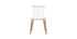Chaises design bicolores blanc et bois (lot de 2) GAMBO