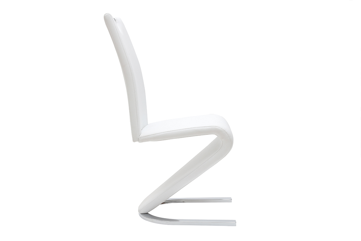 Chaises design blanc (lot de 2) ANGY
