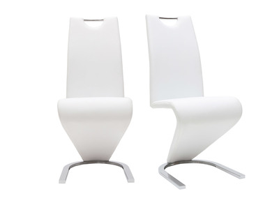Chaises design blanc (lot de 2) ANGY