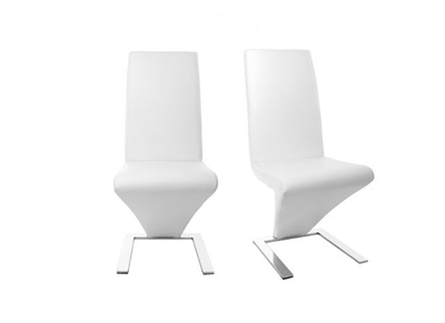 Chaises design blanc - lot de 2 NEW ANGIE