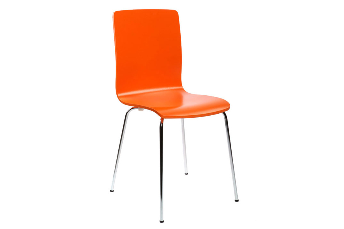 Chaises design cuisine orange (lot de 2) NELLY
