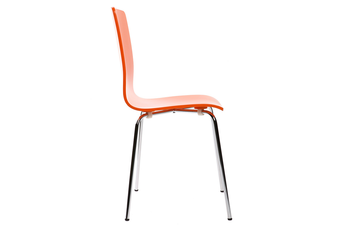 Chaises design cuisine orange (lot de 2) NELLY