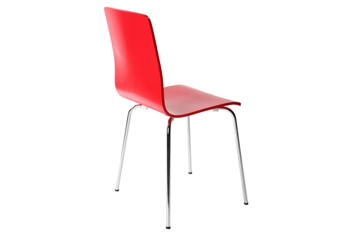Chaises design cuisine rouges (lot de 2) NELLY