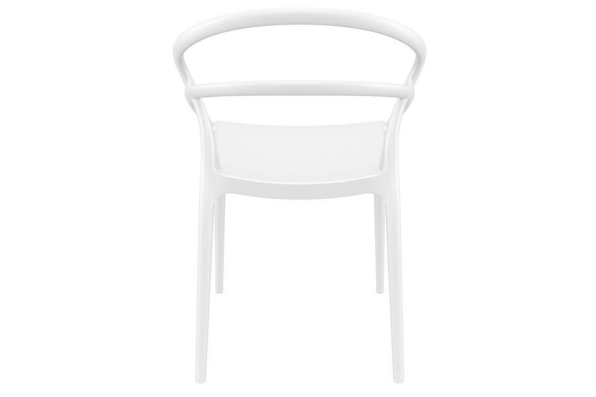 Chaises design empilables blanches int�rieur / ext�rieur (lot de 4) COLIBRI