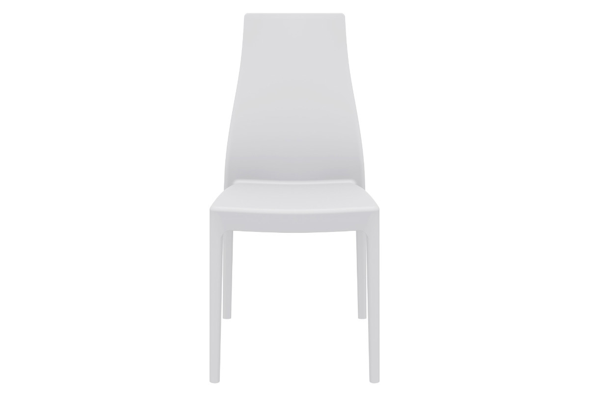 Chaises design empilables int�rieur / ext�rieur blanches (lot de 4) CONDOR