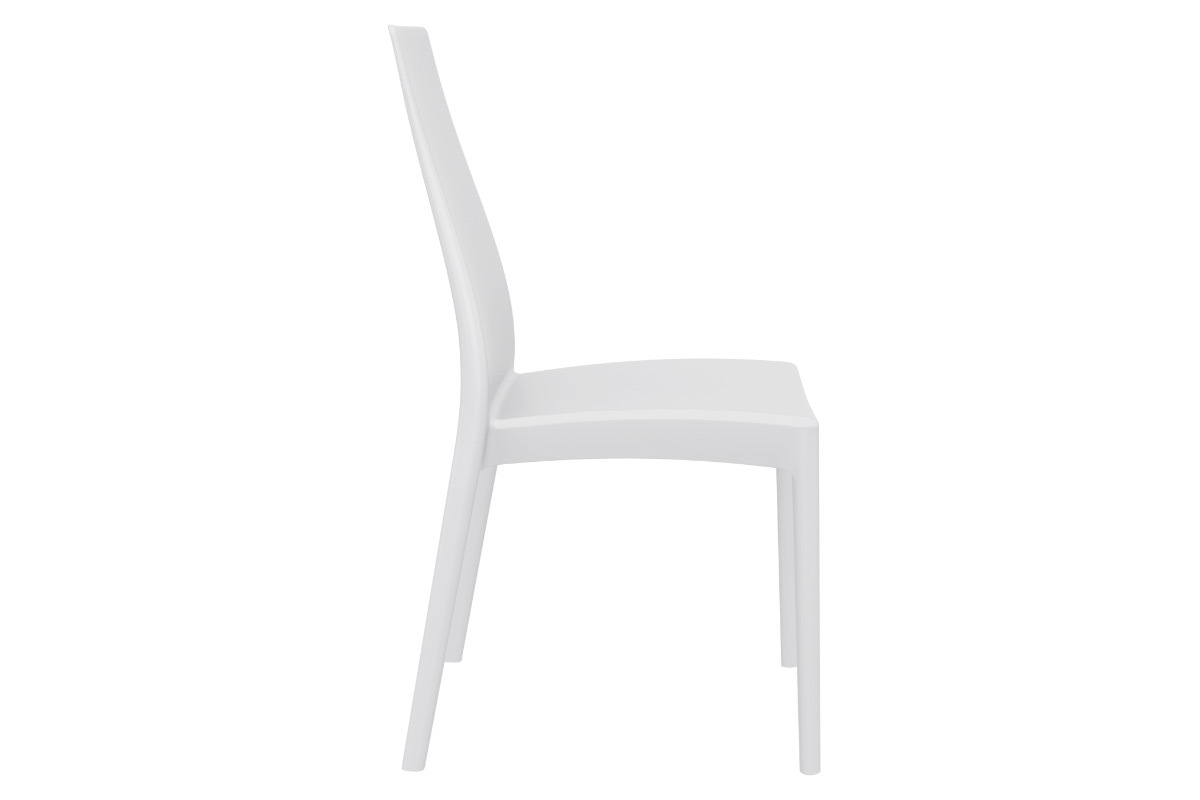 Chaises design empilables int�rieur / ext�rieur blanches (lot de 4) CONDOR