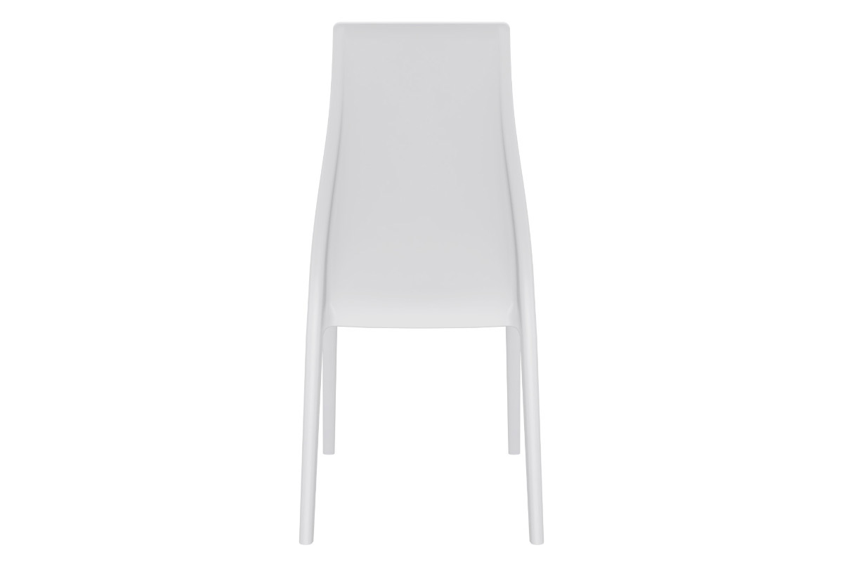 Chaises design empilables int�rieur / ext�rieur blanches (lot de 4) CONDOR