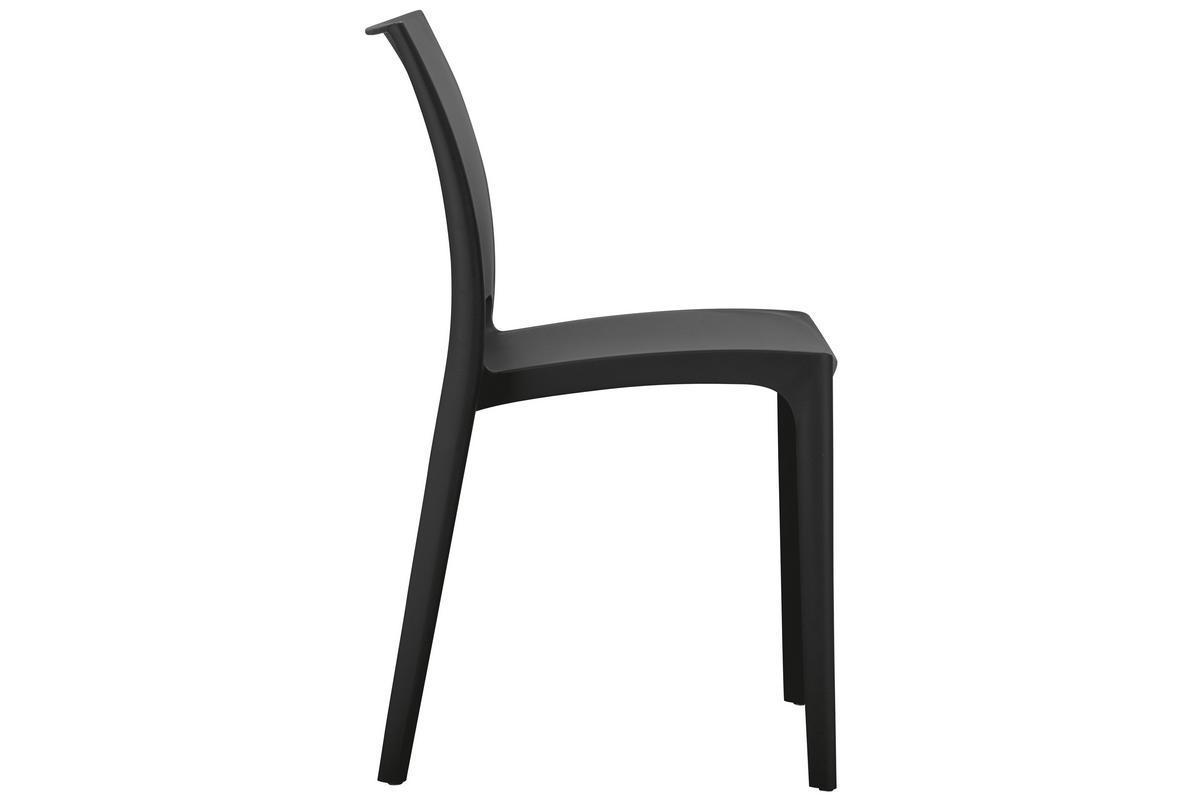 Chaises design empilables noires intrieur / extrieur (lot de 4) CALAO