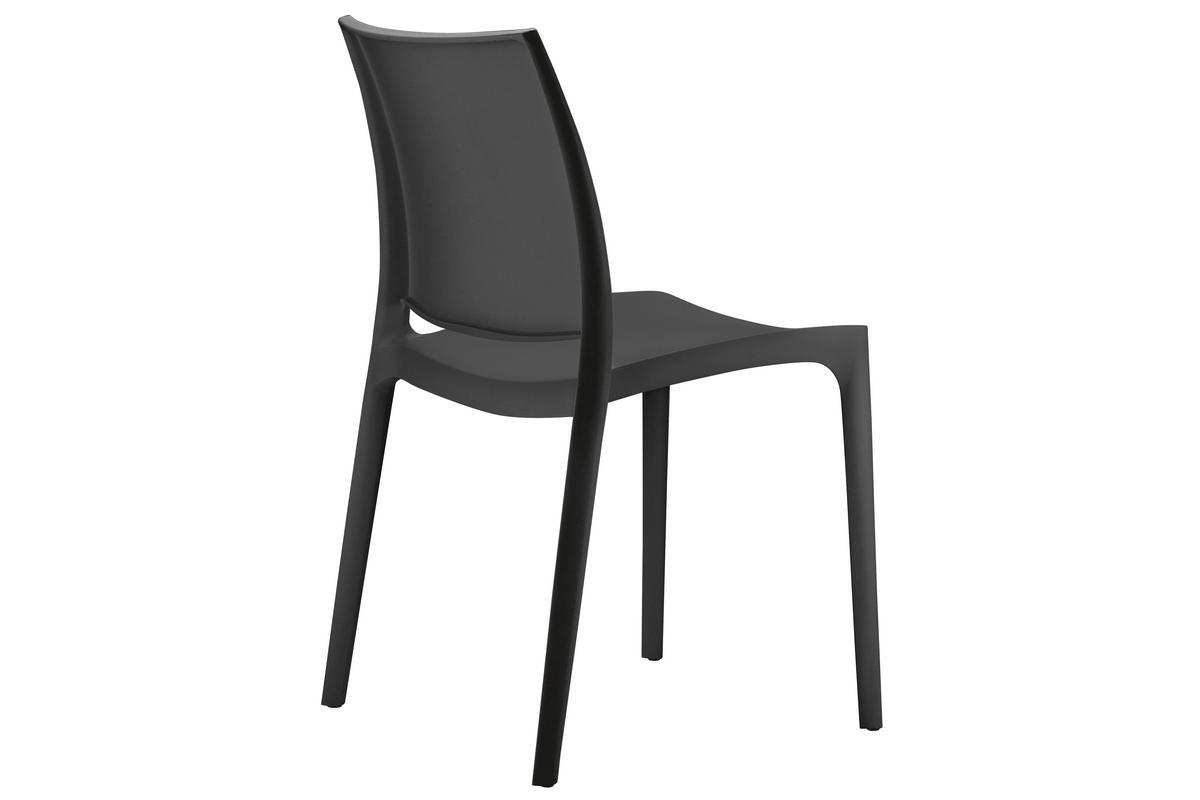 Chaises design empilables noires intrieur / extrieur (lot de 4) CALAO