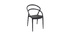 Chaises design empilables noires int&eacute;rieur / ext&eacute;rieur (lot de 4) COLIBRI