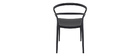 Chaises design empilables noires int&eacute;rieur / ext&eacute;rieur (lot de 4) COLIBRI