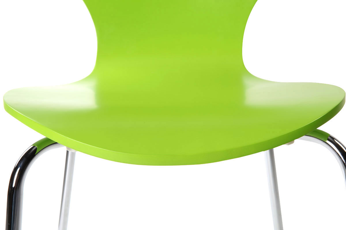 Chaises design empilables vertes pomme (lot de 2) NEW ABIGAIL