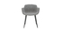Chaises design en tissu effet velours gris (lot de 2) SAKE