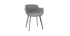 Chaises design en tissu effet velours gris (lot de 2) SAKE